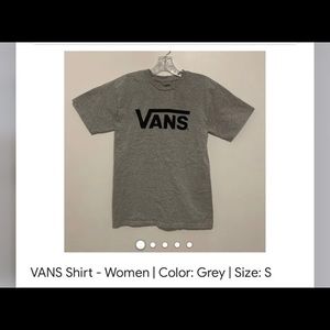 Vans Off The Wall Girl Allegiance.  T-shirt Size S.  Gray Black Shirt Top